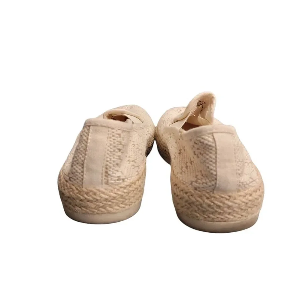 Esprit Nadine Fashion Sneaker Cream Crochet Comfy Loafer Espadrille Shoe - Picture 5 of 10